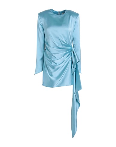NINEMINUTES Short dress Sky blue 93% Polyester, 7% Elastane