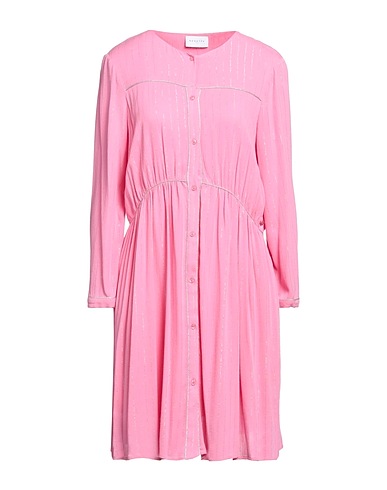 NENETTE Shirt dress Pink 97% Viscose, 3% Metallic fiber