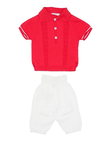 WEDOBLE Completo Baby  Rosso 100% Cotone