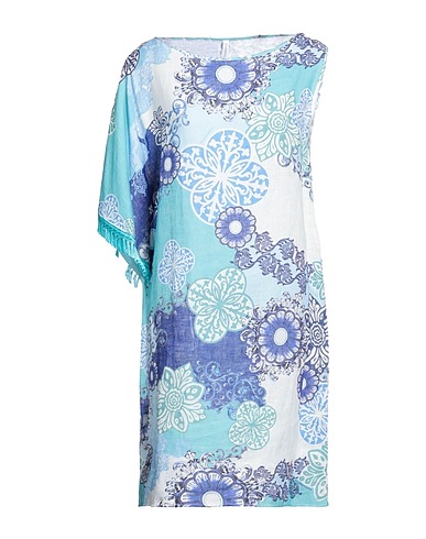LFDL LA FABBRICA DEL LINO Short dress Azure 100% Linen