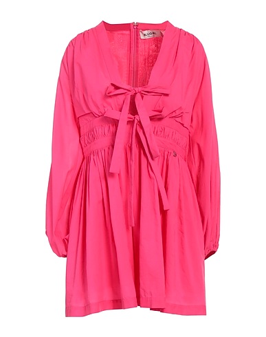 BLUGIRL ミニワンピース・ドレス フューシャ コットン 100%