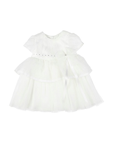 MINI LEOD Vestito Baby  Bianco 100% Poliestere