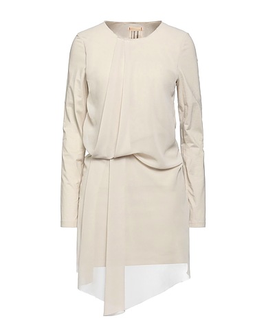 L.V..N. Vestito corto Beige 50% Cotone, 50% Poliestere