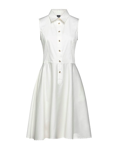 FAY Midi dress White 58% Cotton, 39% Lyocell, 3% Elastane