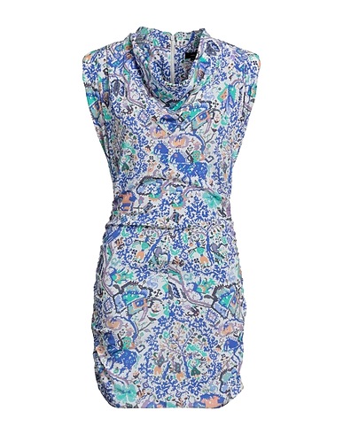 ISABEL MARANT Sheath dress Blue 91% Silk, 9% Elastane