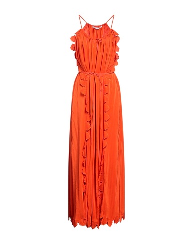 STELLA McCARTNEY Long dress Orange 60% Viscose, 40% Silk