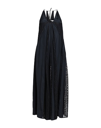 STELLA McCARTNEY Long dress Black 79% Cotton, 21% Polyester, Silk