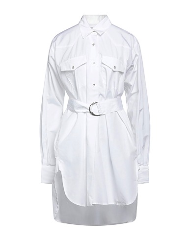 LANEUS Shirt dress White 100% Cotton