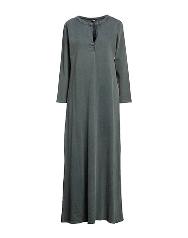 ASPESI Long dress Dark green 100% Cotton
