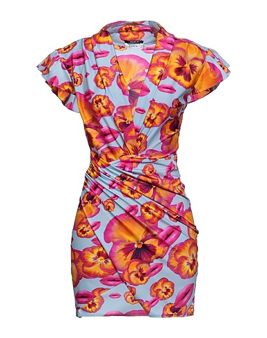 AMEN Short dress Sky blue 80% Polyamide, 20% Elastane