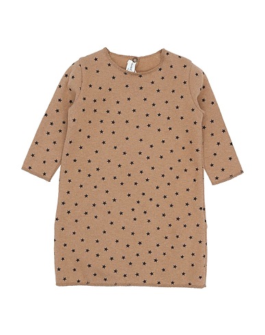 BABE & TESS Vestido para bebé  Camel 65% Cotton, 19% Acrylic, 7% Viscose, 5% Elastane, 4% Synthetic fibers