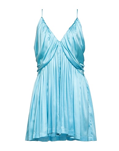 SEMICOUTURE Short dress Azure 96% Silk, 4% Elastane