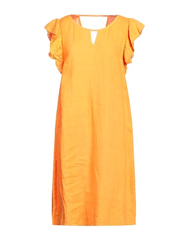 LFDL Midi dress Orange 90% Linen, 10% Cotton