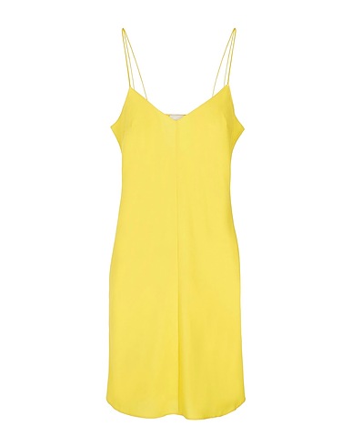 8 by YOOX Short dress SLIP MINI DRESS Yellow 100% Recycled polyester