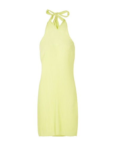 8 by YOOX Midi dress CRINKLED HALTER MINI DRESS
 Lime green 100% Recycled polyester