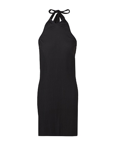 8 by YOOX Robe d’été CRINKLED HALTER MINI DRESS
 Noir 100% Polyester recyclé