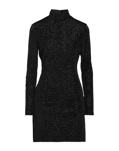 GAëLLE Paris Short dress Black 89% Polyester, 9% Elastane, 2% Metal