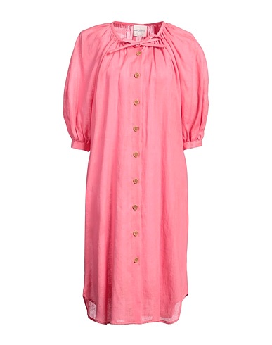 BALLANTYNE Midi dress Pink 100% Linen