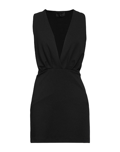 GAëLLE Paris Short dress Black 95% Polyester, 5% Lyocell