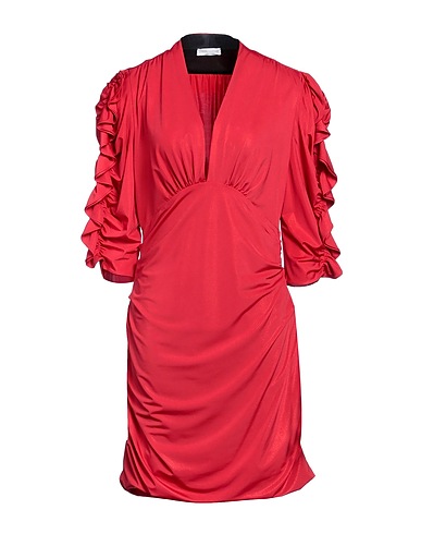FRANCESCA A Vestito corto Rosso 95% Poliestere, 5% Elastan