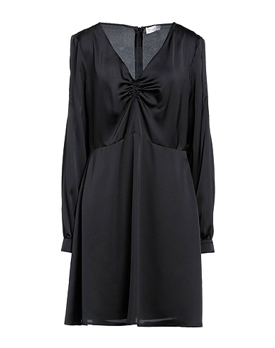 FRANCESCA A Vestito corto Nero 95% Poliestere, 5% Elastan
