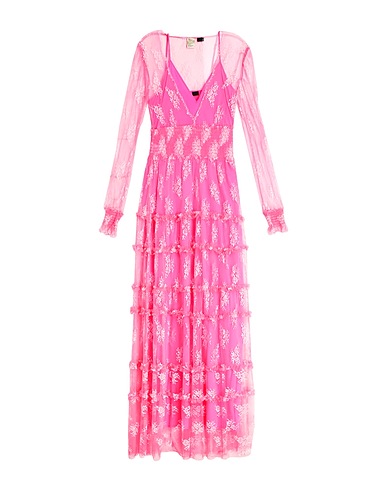PINKO ロングワンピース・ドレス フューシャ ナイロン 63% / レーヨン 37%