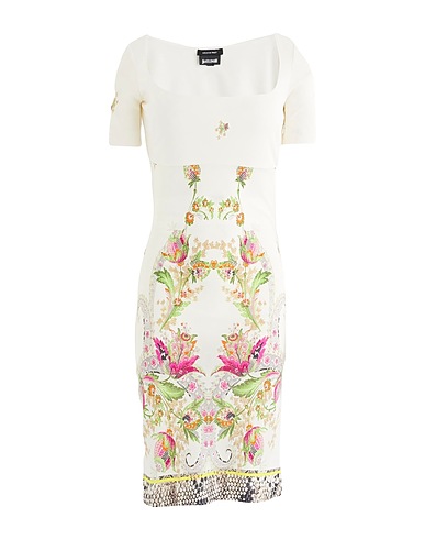 JUST CAVALLI Short dress Ivory 100% Viscose