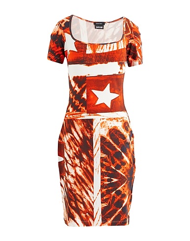 JUST CAVALLI Short dress Red 95% Viscose, 5% Elastane