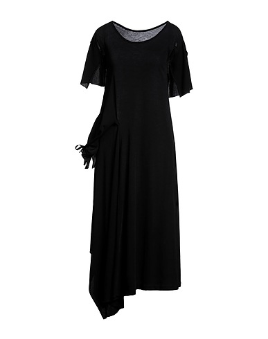 YOHJI YAMAMOTO Midi dress Black 100% Cotton
