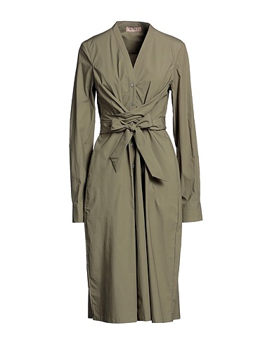 TWINSET Hemdkleid Militärgrün 96% Baumwolle, 4% Elastan
