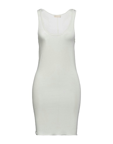 AVIÙ Short dress Off white 88% Viscose, 12% Silk
