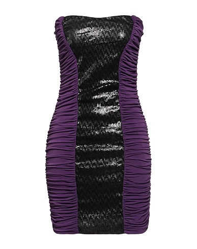 KORALLINE Vestito corto Viola scuro 50% Nylon, 33% Poliestere, 8% Viscosa, 7% Altre Fibre, 2% Elastan