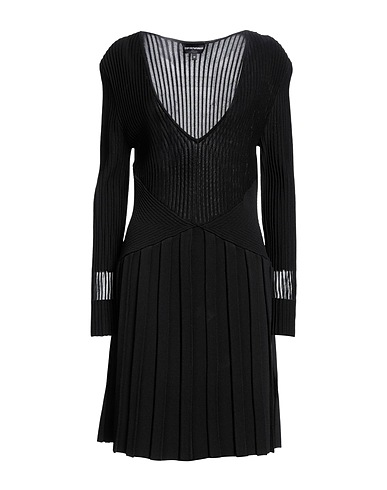 EMPORIO ARMANI ミニワンピース・ドレス ブラック レーヨン 76% / ナイロン 24% / ポリエステル