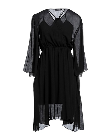 FRACOMINA Vestito midi PREMIÈRE Nero 100% Poliestere