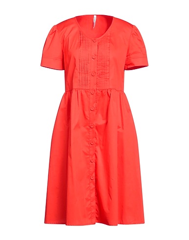 LFDL Midi dress Red 100% Cotton, Linen