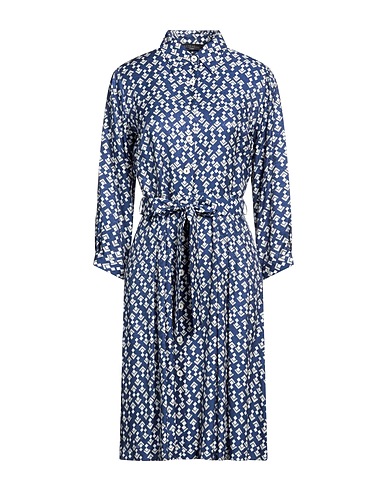 ANTONELLI Midi dress Blue 65% Viscose, 35% Silk