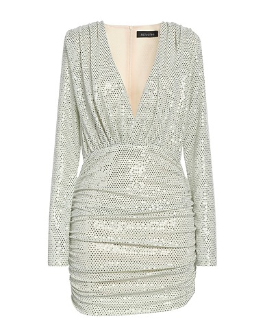 ACTUALEE Short dress Light green 87% Polyamide, 7% Metallic fiber, 6% Elastane