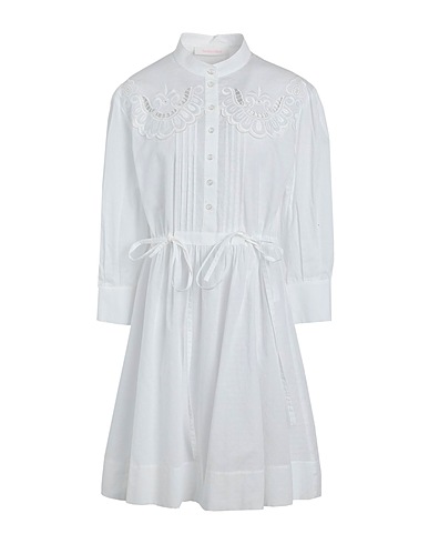 SEE BY CHLOÉ Shirt dress Off white 100% Cotton