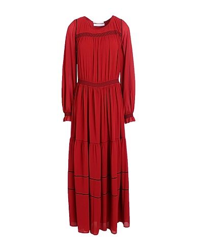 SEE BY CHLOÉ Long dress Brick red 100% Polyester