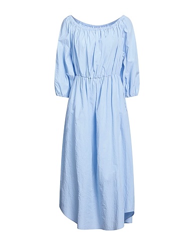 ANTONELLI Midi dress Sky blue 100% Cotton