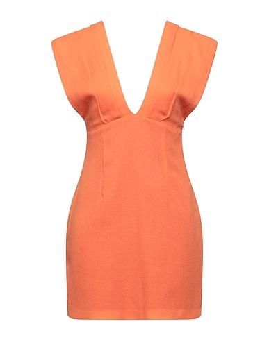 FEDERICA TOSI Short dress Orange 100% Wool, Acetate, Polybutylene
