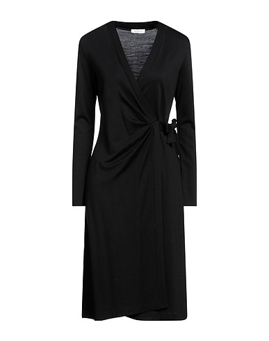 ROSSO35 Midi dress Black 45% Viscose, 33% Wool, 22% Polyamide