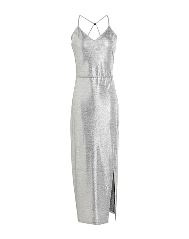 CALVIN KLEIN Langes Kleid Platin 97% Polyester, 3% Elastan