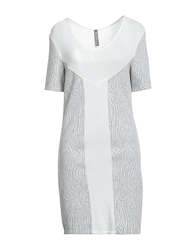 CRISTINA GAVIOLI Short dress White 55% Cotton, 35% Viscose, 10% Polyester, Elastane