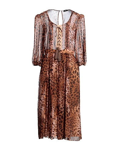 ELISABETTA FRANCHI Vestito midi Marrone 100% Poliestere