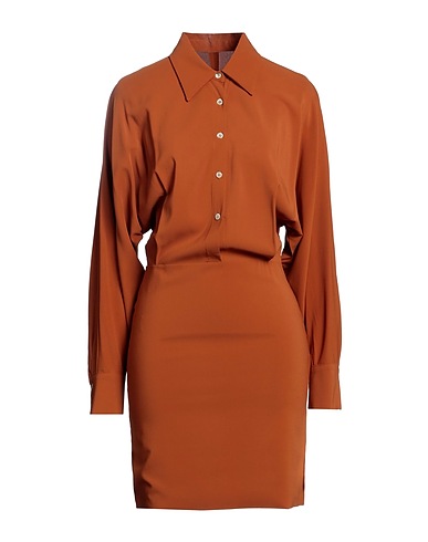 JUCCA Vestito chemisier Cuoio 95% Viscosa, 5% Elastan