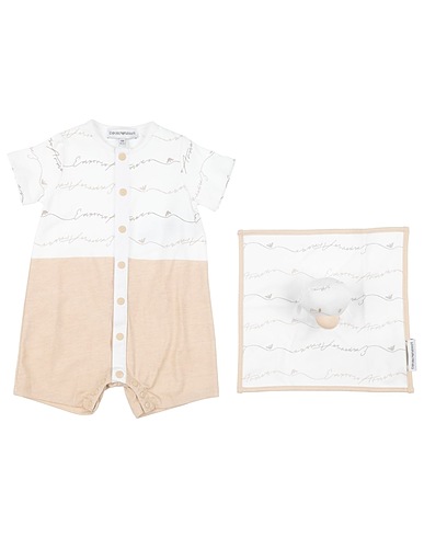 EMPORIO ARMANI Set baby Bianco 100% Cotone