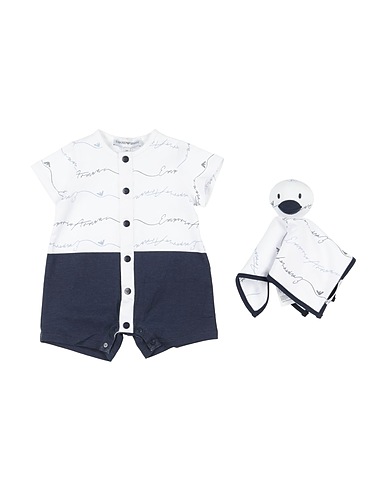 EMPORIO ARMANI Baby accessories set Midnight blue 100% Cotton