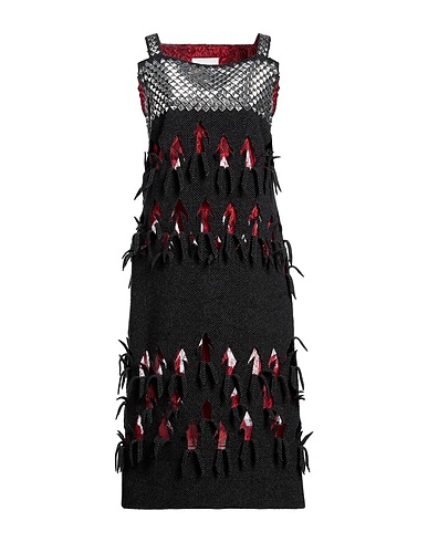 MAISON MARGIELA Midi dress Black 60% Wool, 40% Elastane