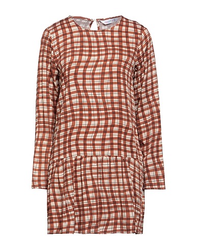 COMPAÑIA FANTASTICA Short dress Brown 100% Viscose